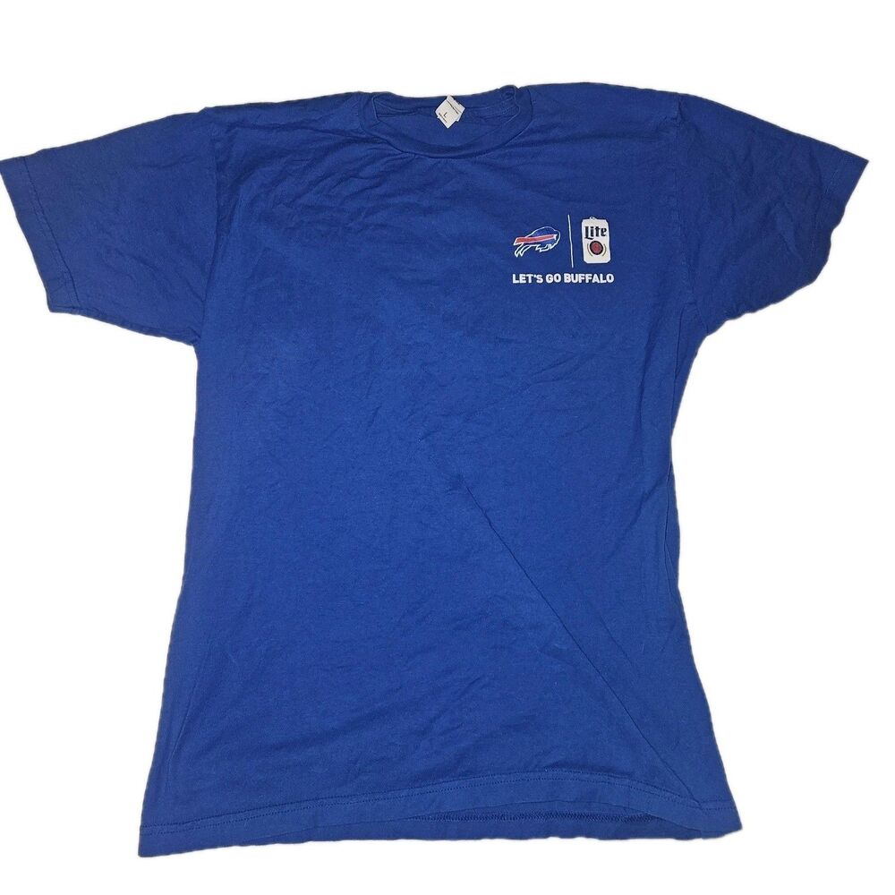 NWOT Buffalo Bills MIiller Light TShirt Mens Medium Blue Crew Neck NFL Football